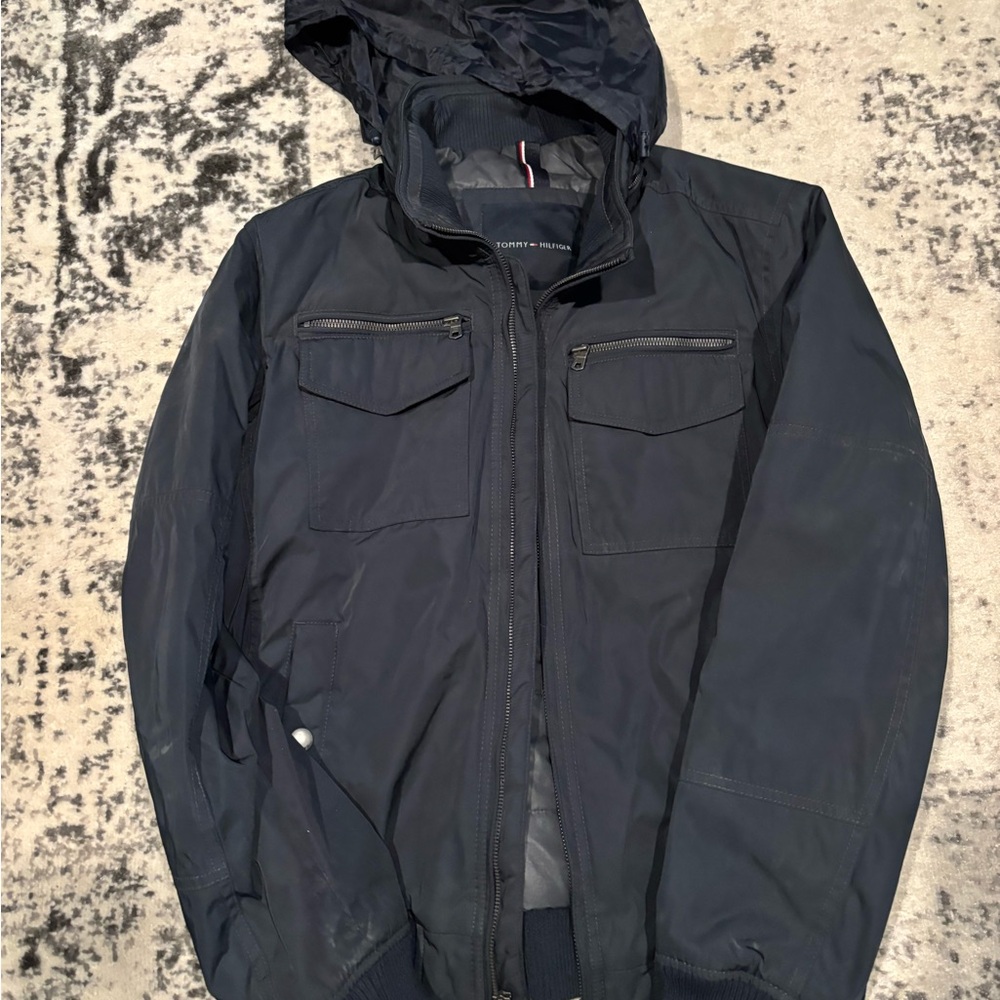 Tommy Hilfiger Men's Dark Navy Hooded Field Jacket